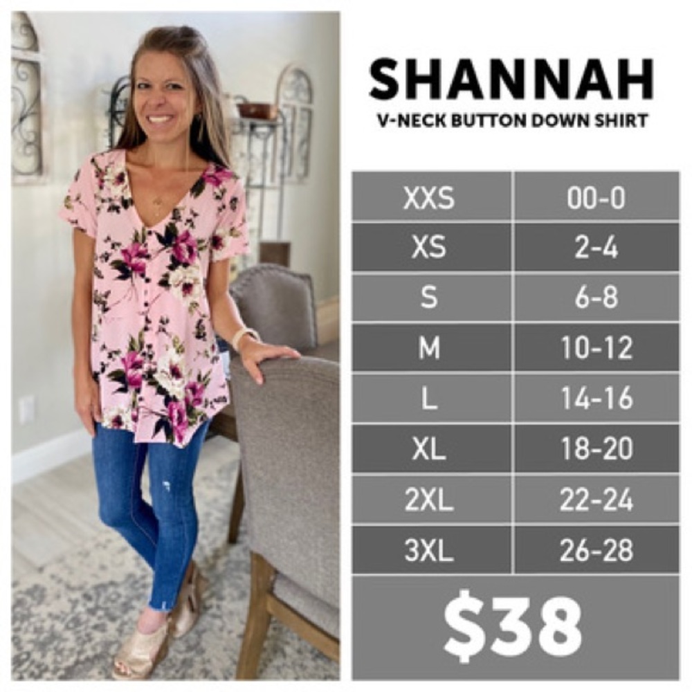 BNWT LuLaRoe size Small Shannah Top